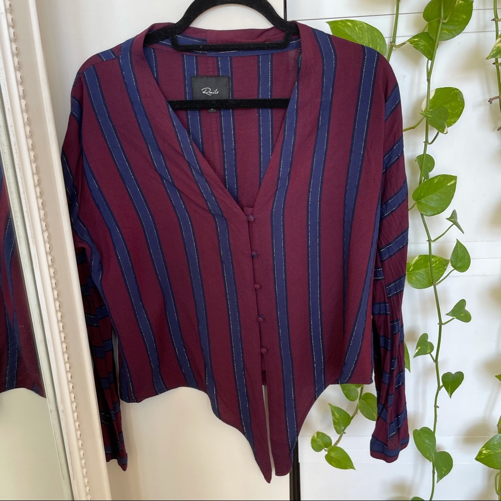 Rails Sloane Front-Tie Button-Up In Janeiro Stripe - image 2